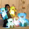 30/50cm Creative Light Up LED Teddy Bear Stuffed Animals Plush Toy Colorful Glowing Teddy Bear Christmas Gift for Kids Pillow Toy