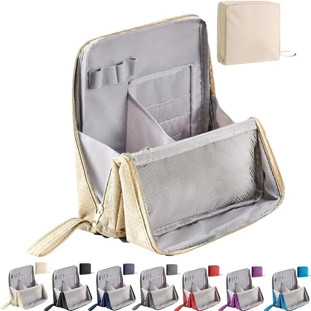 Standable Vertical Makeup Bag Large Capacity Pencil Case Cosmetic Organizer Travel