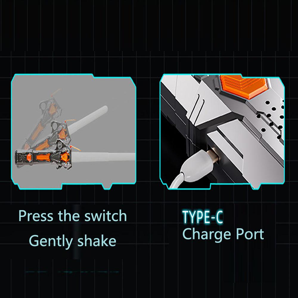 1 шт. световой меч для детей, 16 цветов, перезаряжаемый светящийся меч со звуковыми эффектами