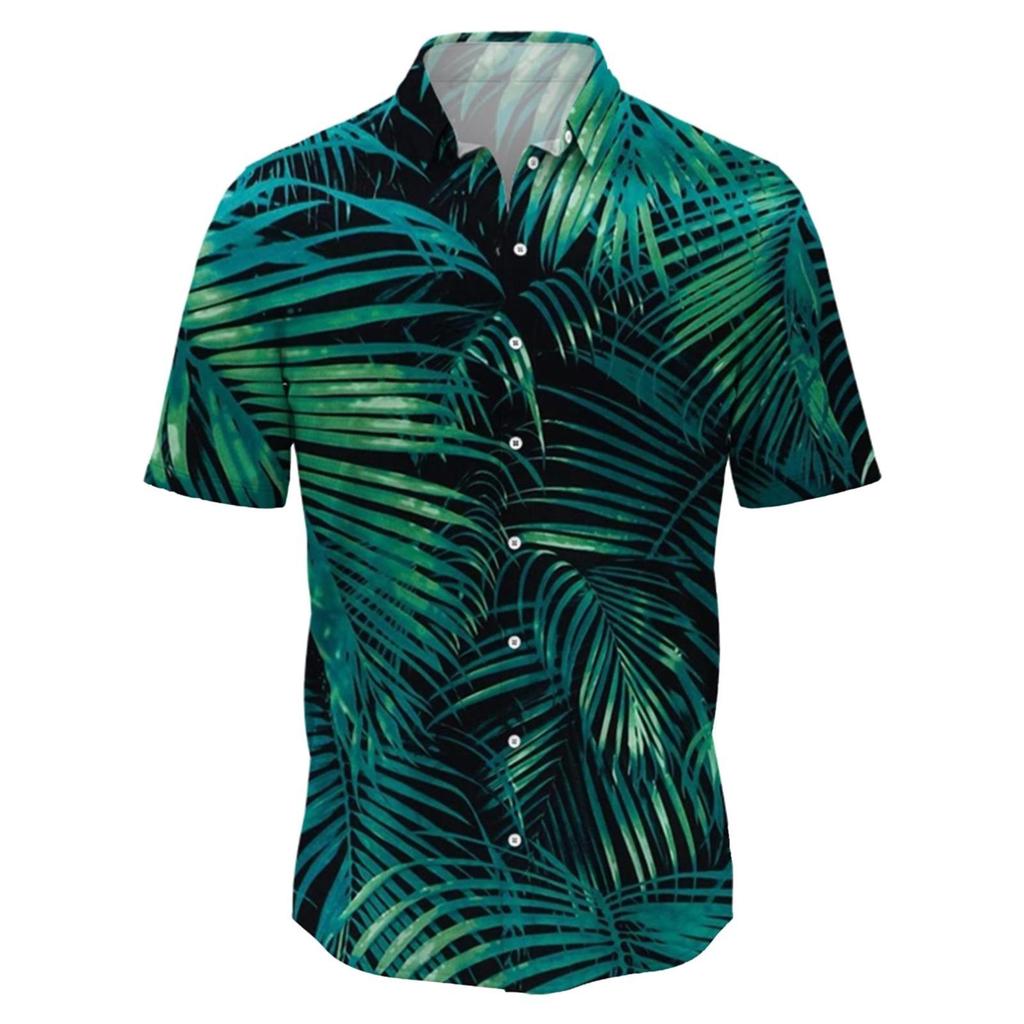 European And American Men'S Casual Short-Sleeved Shirt 3D Printed American Independence Day Shirt