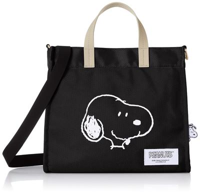 Hapitas Двусторонняя сумка-тоут Snoopy HAP6033 PN110 Лицо Snoopy Черная