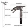 Silver Wing Dragon Head Fashion Walking Stick Decorative Stick Cospaly Vintage Party Fashionable Cosplay Cane Crosier 91cm