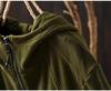 Autumn/Winter Half-Zip Stretchy Hooded Pullover Top