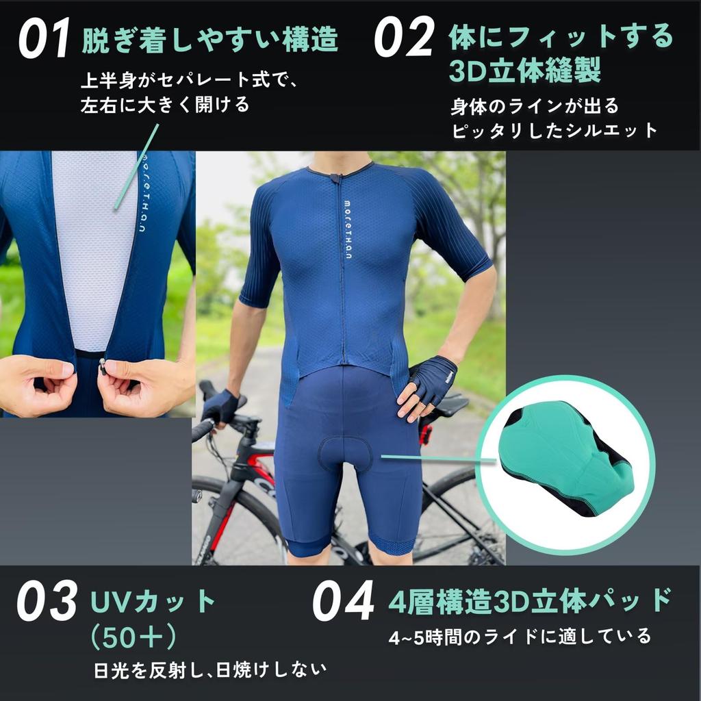 Джерси для велоспорта Morethan Комбинезон Хроносьют Цельный (XS/Черный/Короткий рукав/Лето) (Легкий/УФ