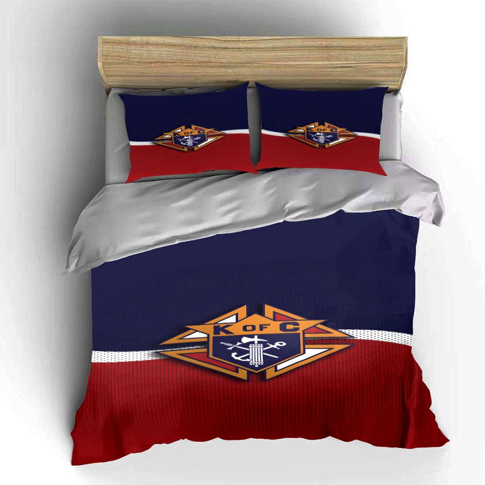 "Knights of Columbus Logo Design" Print Bedding Set Duvet Cover Pillowcases (1* Duvet Cover 2* Pillowcases Do Not Include Comforter)