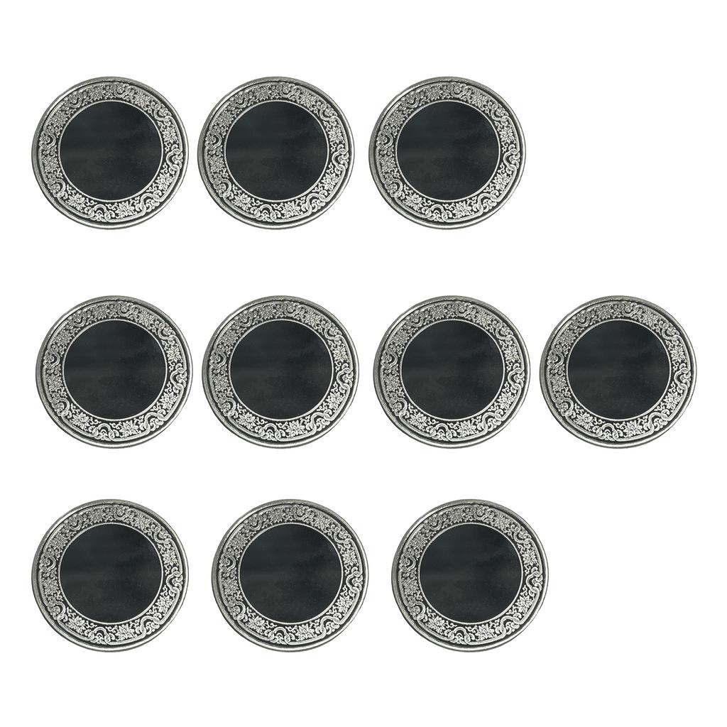 Набор из 10 чистых монет для гравировки 40 мм, цельнометаллических с покрытием, монеты с цветочным краем и защитной коробкой для персонализированных поделок