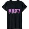 Бруклин Нью-Йорк Силуэт города NYC Винтажная футболка NY