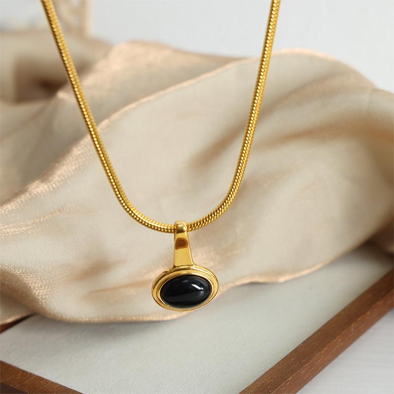 Ожерелье-подвеска Цепочка «Змеиная кость» из хряща, 18-каратное золото, титановая сталь, не тускнеющие украшения для женщин