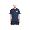 SB Logo Printed Skateboarding Short Sleeve T-Shirt Men Tops Navy-Blue DC7818-411