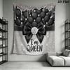 I'm Queen Bow Wall Tapestry Aesthetic Wall Hanging Printed Fabric Blanket Decorative Tapestries for Bedroom Living Room Home Decor
