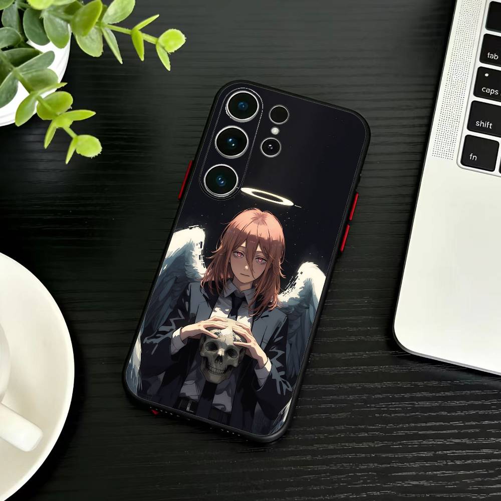 Чехол для телефона B-Reze C-Chainsaw Man для Samsung S26, S25, S24, S23, S22, S21, S20, Ultra, Plus, FE Черный Мягкий Чехол