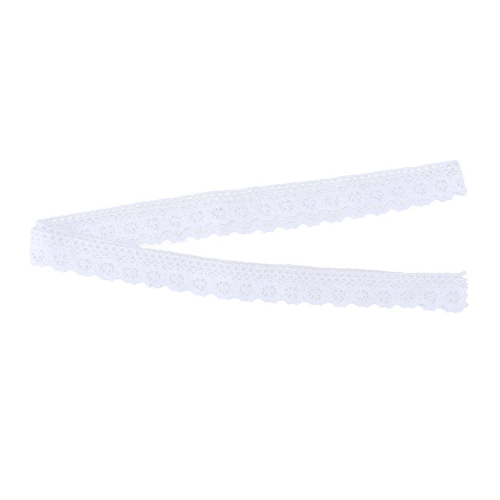 Lace Ribbon Cotton Thread 20 Yards Decorative Accessories for DIY Clothing DecorationWhite