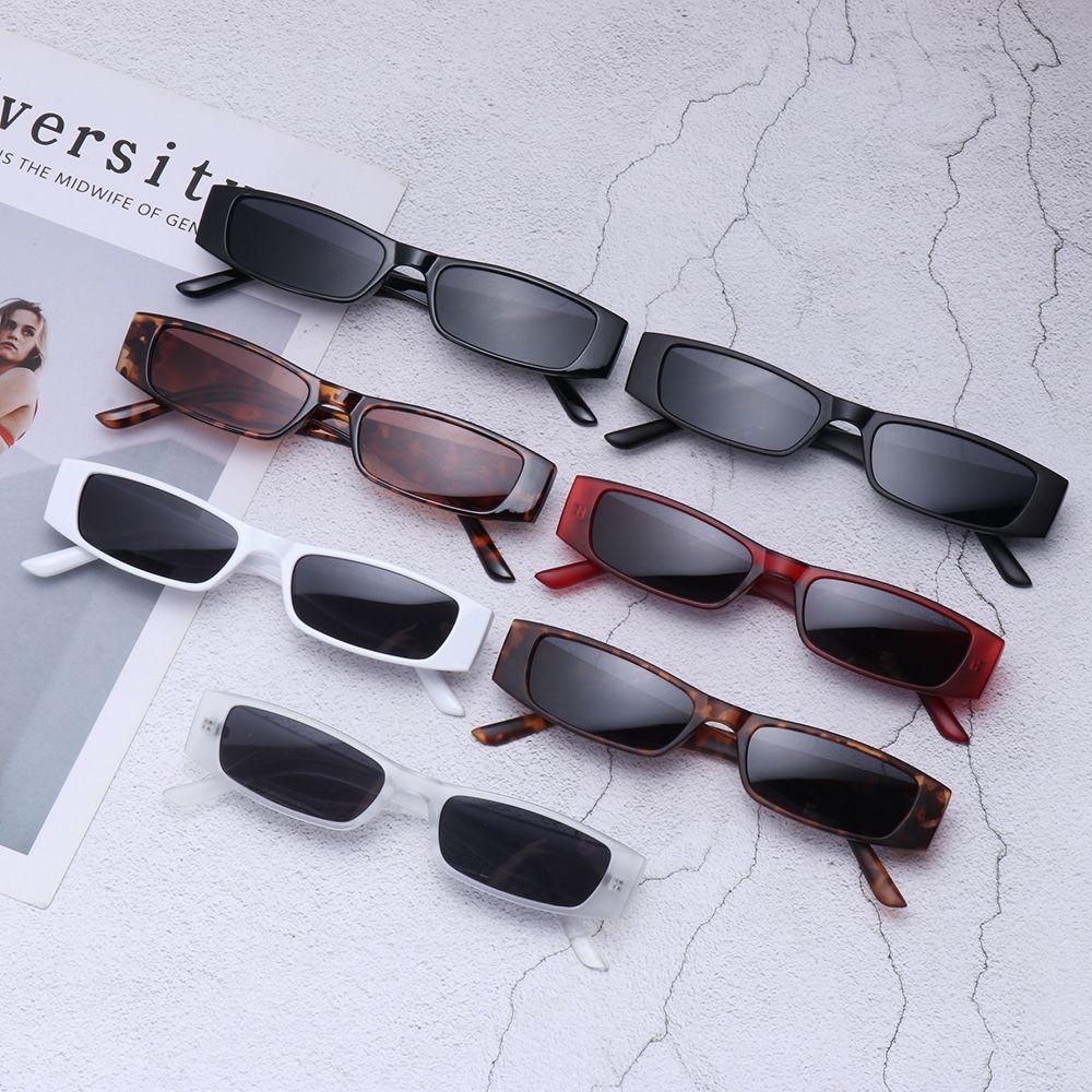 Vintage Trending Eyewear Small Rectangle Sunglasses Small Frame Retro Sun Glasses Narrow Sunglasses