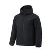 Li Ning Comfortable Casual Minimalist Hooded Zipper Down Jacket Men Outerwear Black AYMU571-4