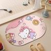 Быстросохнущий нескользящий коврик для ванной из диатомитовой земли Hello Kitty - впитывающий и легко чистящийся.