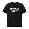 MASH 4077-я футболка с потертостями для мужчин Винтажный стиль Принт винтажный Стирка винтажная Мягкая Повседневная Удобная Слегка эластичная Дышащая