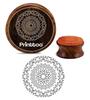 Printtoo Mandala Round Wooden Rubber Stamp Scrap-booking Craft Textile Stamp-2