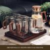 Heat-Resistant Glass Tea Cup Set With Wooden Handle Home Living Room Serving Guest Drinking