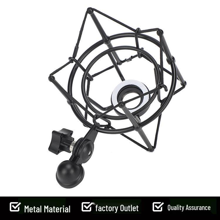 U87 Microphone Shock Mount: Large Diaphragm, Anti-Fall, Non-Slip Clip for Live Broadcasts
