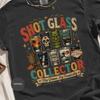 Shot Glass Collector T-Shirt | Vintage Retro Bar Aesthetic Tee | Distressed Souvenir Enthusiast Gift | Tiny Glasses Big Personality Apparel
