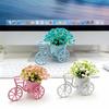 Country tyle Mini Bicycle Ornaments Miniature Garden Artificial Green Plants  Wedding Decor