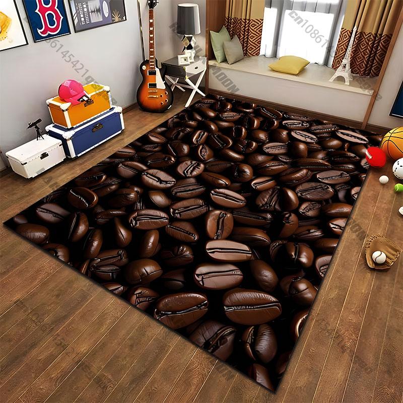 Coffee beans rich texture carpet Yoga living room room decor children's crawling mat doormat area rug games mat