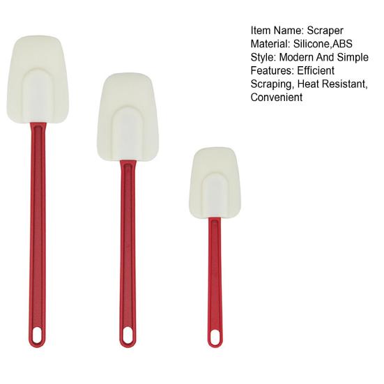 Набор силиконовых лопаток 3 шт. Жаростойкий скребок и шпатель для джемов, масла