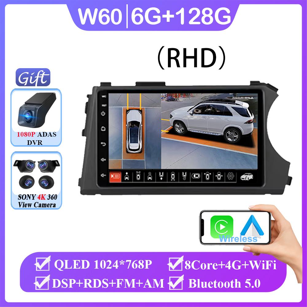 Автомобильный Android 14 Carplay для Ssangyong Kyron Actyon 2005-2013 Авто Радио Стерео Мультимедиа Видео Плеер Навигация Нет 2din DVD BT