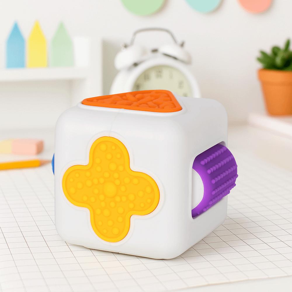 Multi-Faceted Sensory Hexahedron Geometry Hexahedron Geometry Sensory Cube Diy Design Silicone Material Fingertip Roller