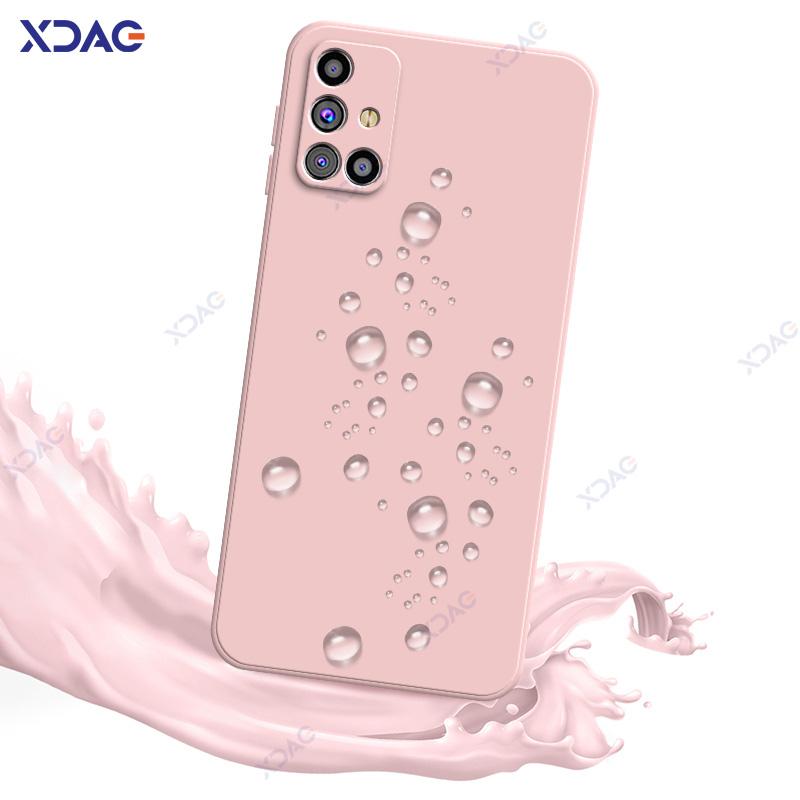 Чехол для мобильного телефона Samsung Galaxy M31S SamsungM31S 360 Мягкий роскошный квадратный жидкий силиконовый чехол-накладка с защитой от падения