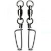 QISHUO Bearing Swivels with Snaps for Bluefish Stainless Steel Snap Ball Bearing Swivels for Lures and 25 33kg Capacity Fishing, High-Strength