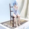 Japanese Anime 15cm Rem Re:Life In A Different World From Zero kawaii girl Pajamas Figure Rem Chair PVC Collection Model Toys