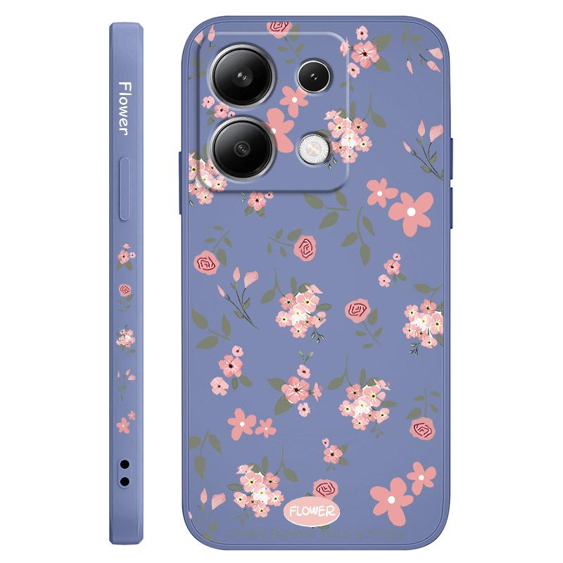 Чехол для телефона с цветочным ароматом для Xiaomi Redmi Note 14 13 12 12S 11 11S 10 10S 9 9S Pro Plus 4G 5G Жидкий силиконовый чехол