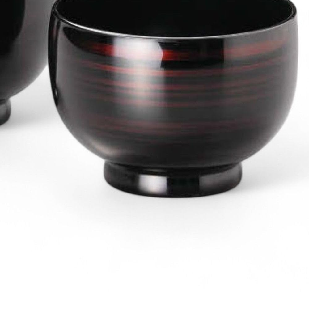 J-kitchens Set of 2 Lacquerware Bowls, Hand-Painted, Made in Japan, PID-529043