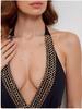 One-piece swimsuit women's black sequins plus size XL One-piece swimsuit women's black sequins plus size XXL