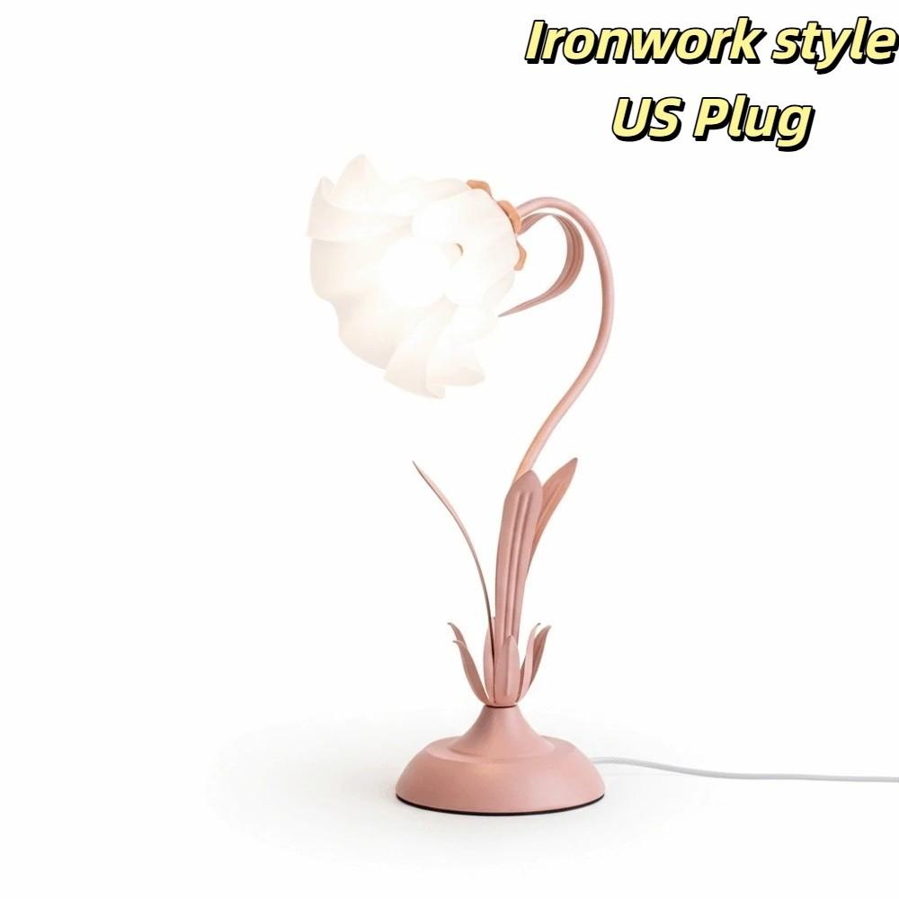 Retro Atmosphere Desk Lamp Pastoral Country LED Desk Lamp Green Bedside Lamp House Lighting