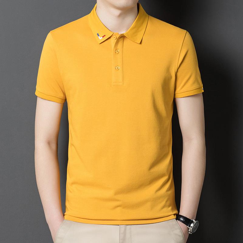 Новая мужская рубашка поло с коротким рукавом и вышивкой, летний трендовый свободный топ, средний и молодой рукав до половины