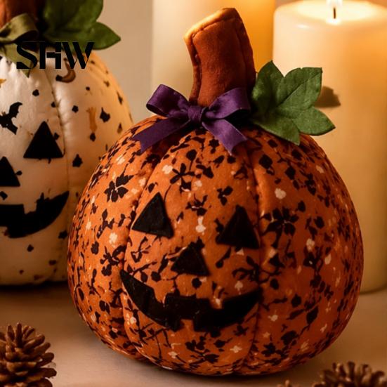 Window Sill Thanksgiving Decorations Fall Quilting Fabric for Patchwork Pumpkins, Square Autumn Precut Quilted Fabric, Vintage Polka Decorative Gourds