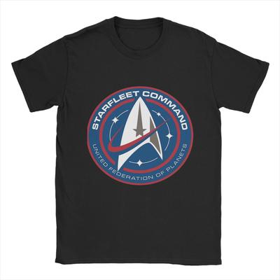 S-Stars T-Treks Discovery Starfleet Мужские футболки Новинка Футболки Короткий рукав Круглый вырез Футболка 100% хлопок Новое поступление Одежда