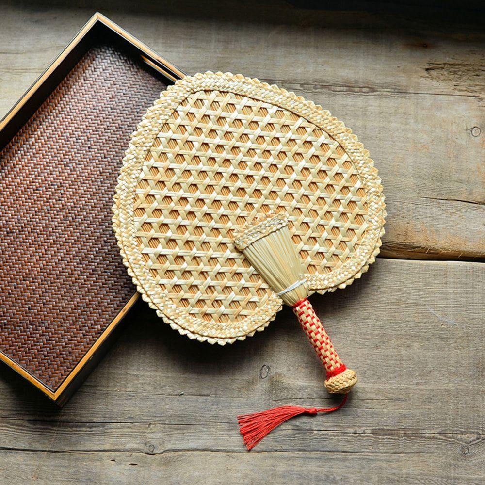 DIY Chinese Style Pushan Environmentally Friendly Cooling Fan Hand Fans Woven Fan Home Decoration