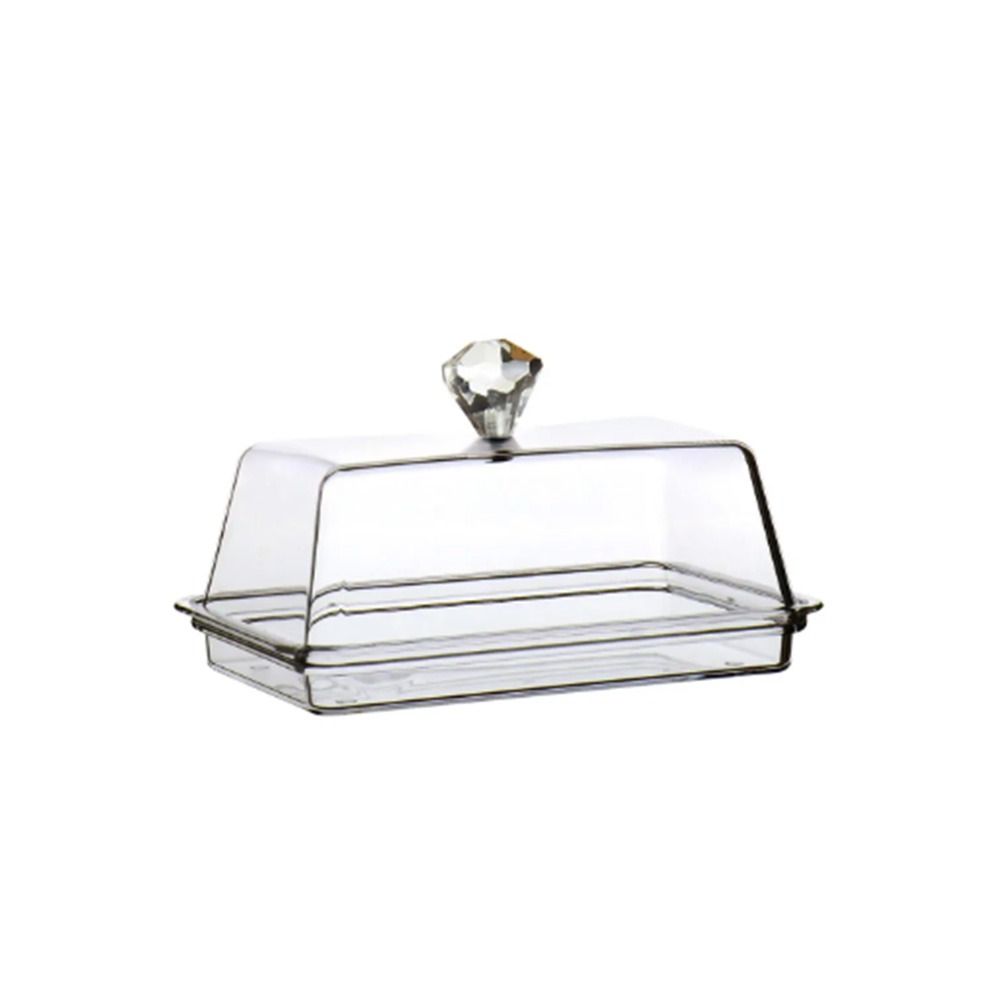 Rectangular Butter Holder Acrylic Butter Keeper Tray Practical Clear Butter Dish Household