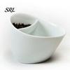 Residue Free Tea Brewing Cup Ceramics Tilting Teacup with Infuser, Integrated Strainer Portable Cup, Filter 350ml Capacity, Water Separation