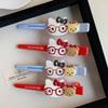 Large Cartoon Kitty Glasses Bang Clip - Cute Girlish Hair Accessory