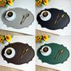 Leather Placemat Vintage Dining Table Mat Heat Insulation Mat Waterproof And Oilproof Oval Mat
