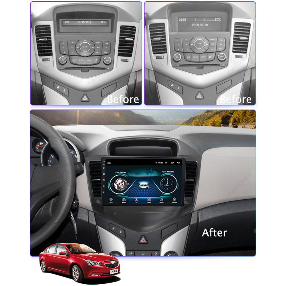 Android Car Radio For Chevrolet Cruze 2008-2012 Мультимедийный проигрыватель Головное устройство Стерео GPS Навигация BT WIFI 1+16 ГБ