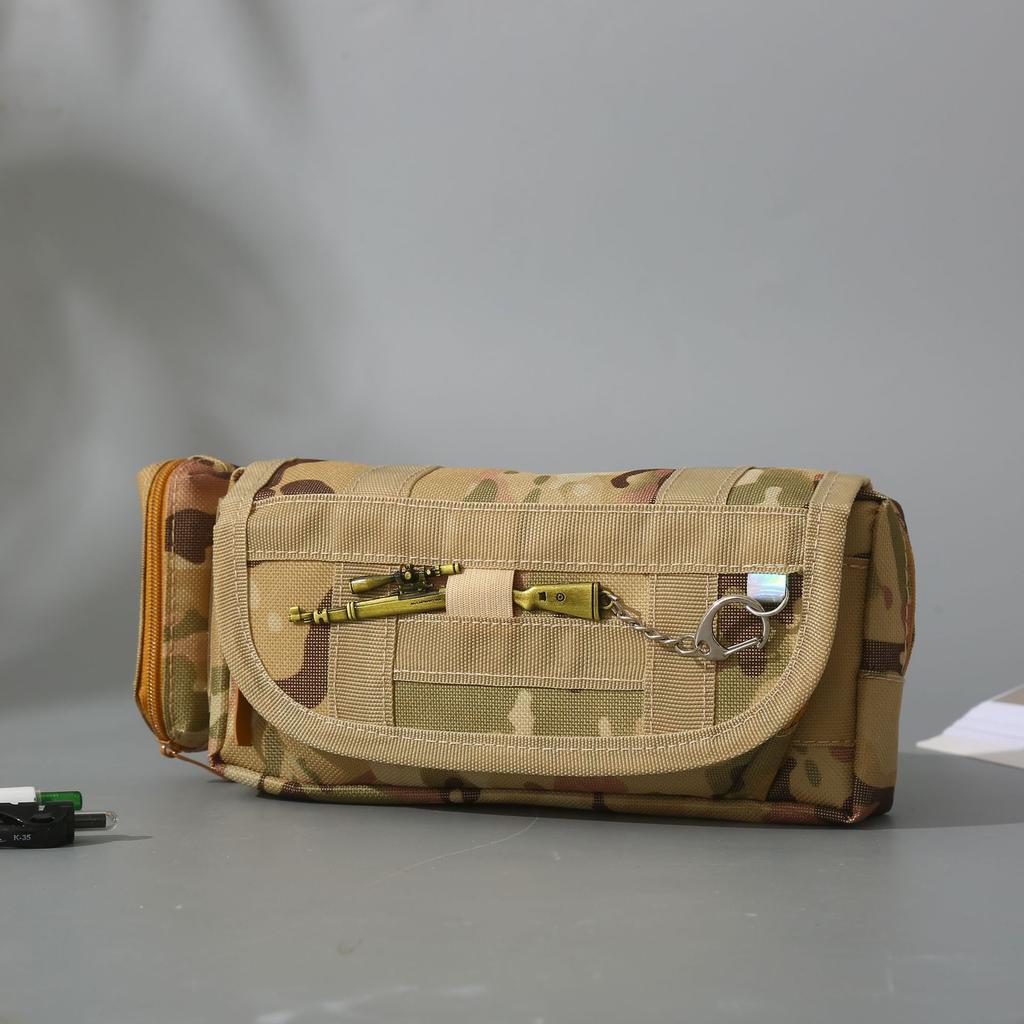 Камуфляжный пенал на молнии для мальчиков, многофункциональный пенал для канцелярских принадлежностей, легкий пенал большой вместимости для студентов