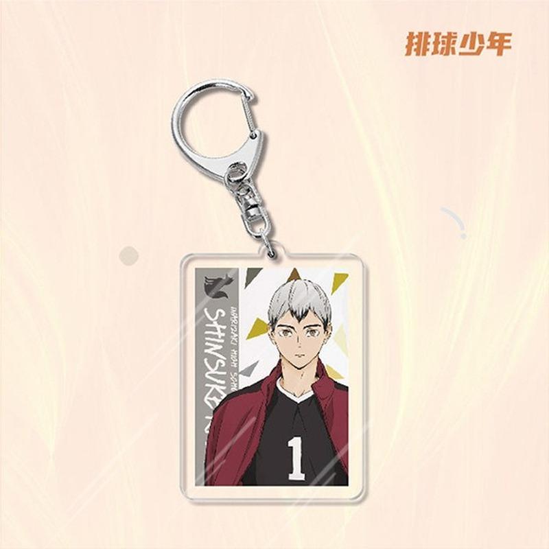 Anime Games Volleyball Boy Acrylic Keychain Metal Ring Car Bag Key Decoration Accessory Gift Anime Gifts Pendant