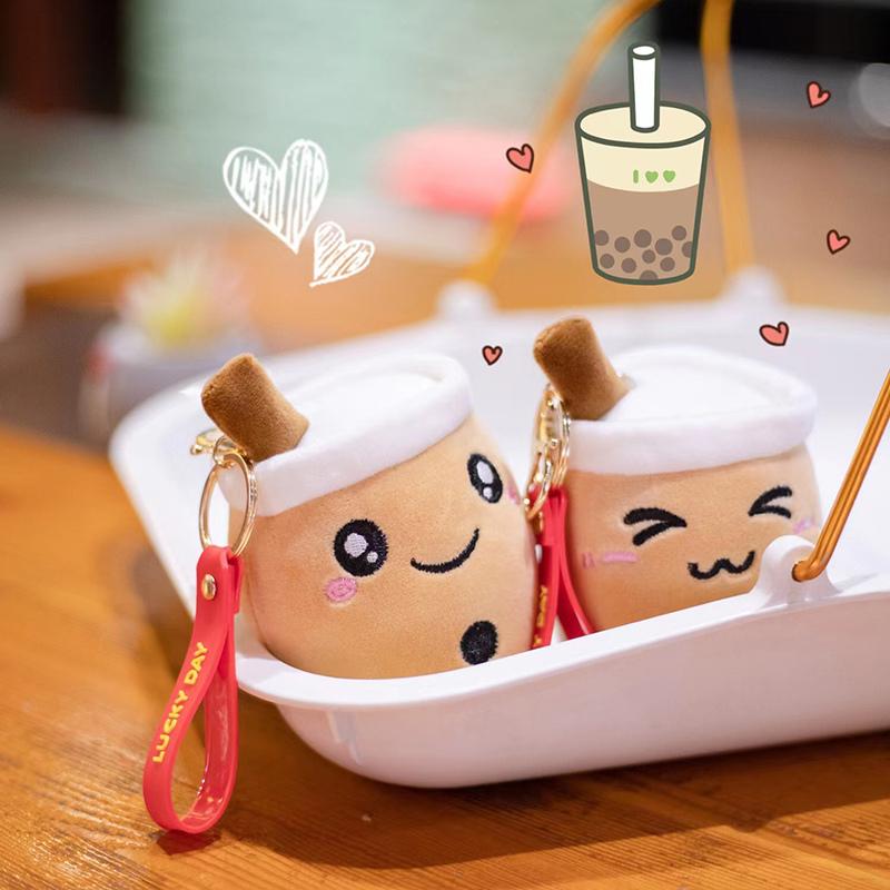 Kawaii Bubble Tea брелок мягкая плюшевая игрушка брелок мягкая кукла Боба милое украшение для рюкзака лучшие подарки на день рождения для девочек