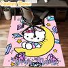 Custom Name Pink Kitty Adventure Rug Office Rug Chair Mat Non Slip Carpet Rugs for Bedrooms Dining Room Living Room Home Decor gifts