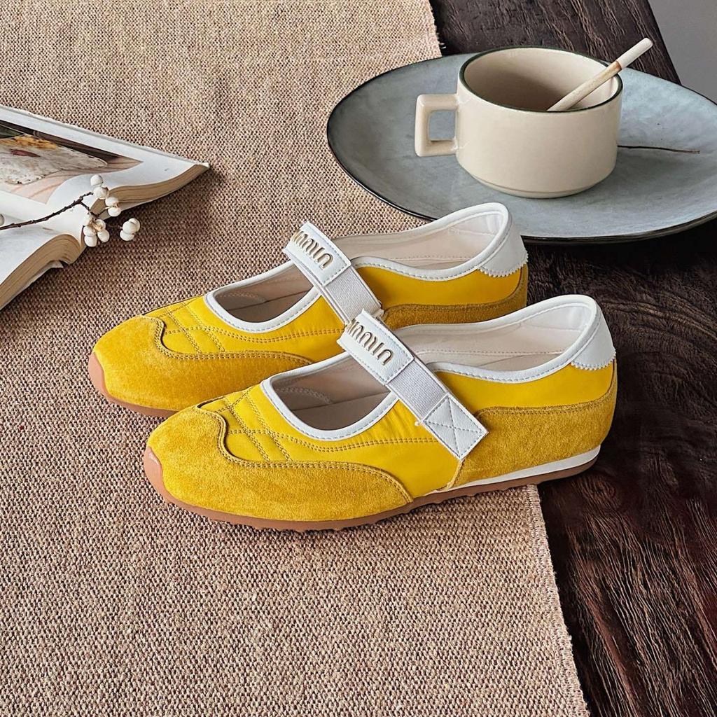 2025 Summer New Breathable Single Shoes Color Matching Retro Single Shoes Velcro Mary Jane Shoes Versatile Casual Moral Training Shoes Tide